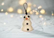 Load image into Gallery viewer, Snowman Bell Ornament