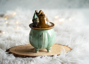 Lidded pumpkin little forest mug