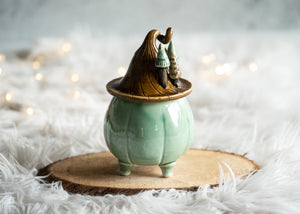 Lidded pumpkin little forest mug